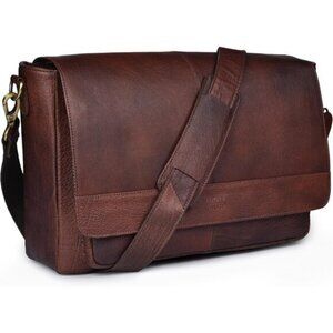 ⚡Leather Village Men & Women Tan Brown Vintage Leather Messenger Handmade Bag